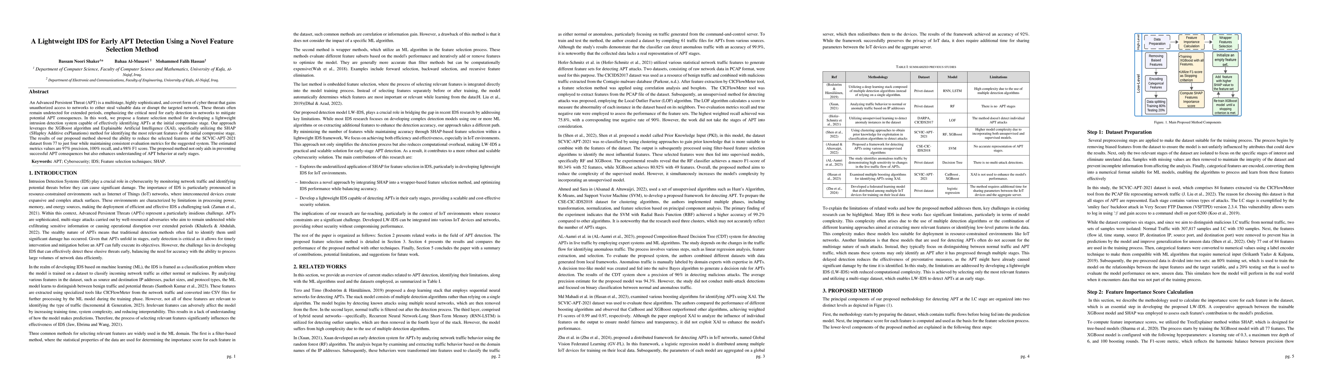 Thumbnail for A Lightweight IDS for Early APT Detection Using a Novel Feature
  Selection Method