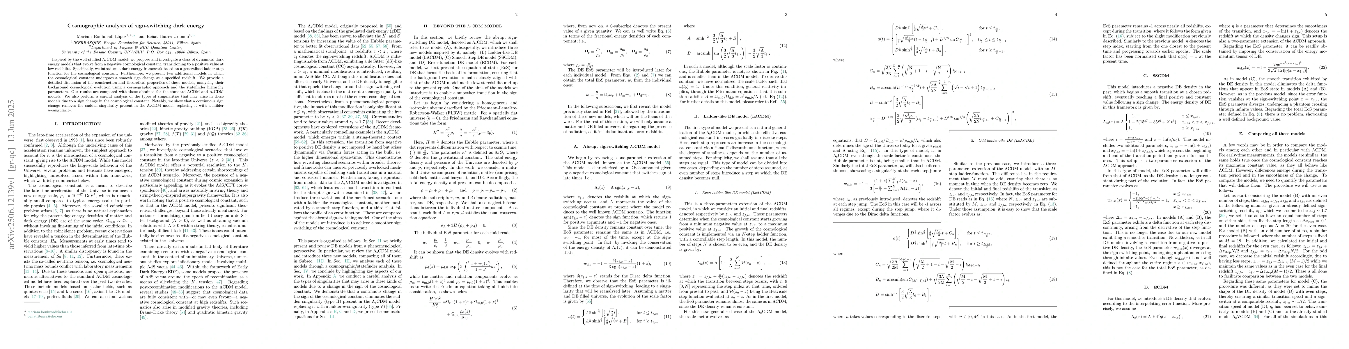 Thumbnail for Cosmographical analysis of sign-switching dark energy