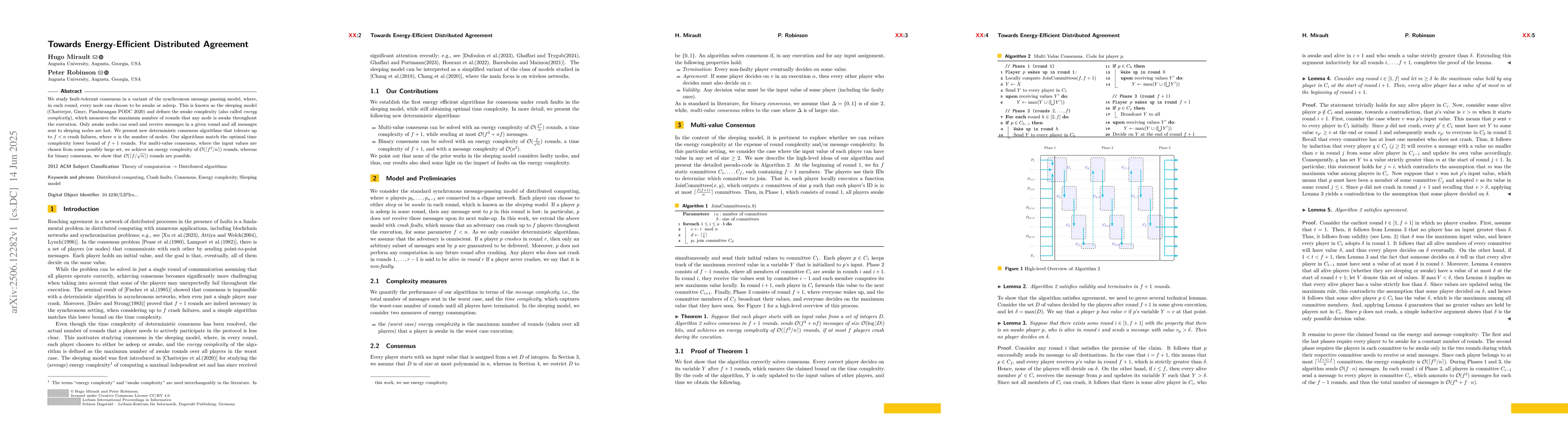Thumbnail for Towards Energy-Efficient Distributed Agreement