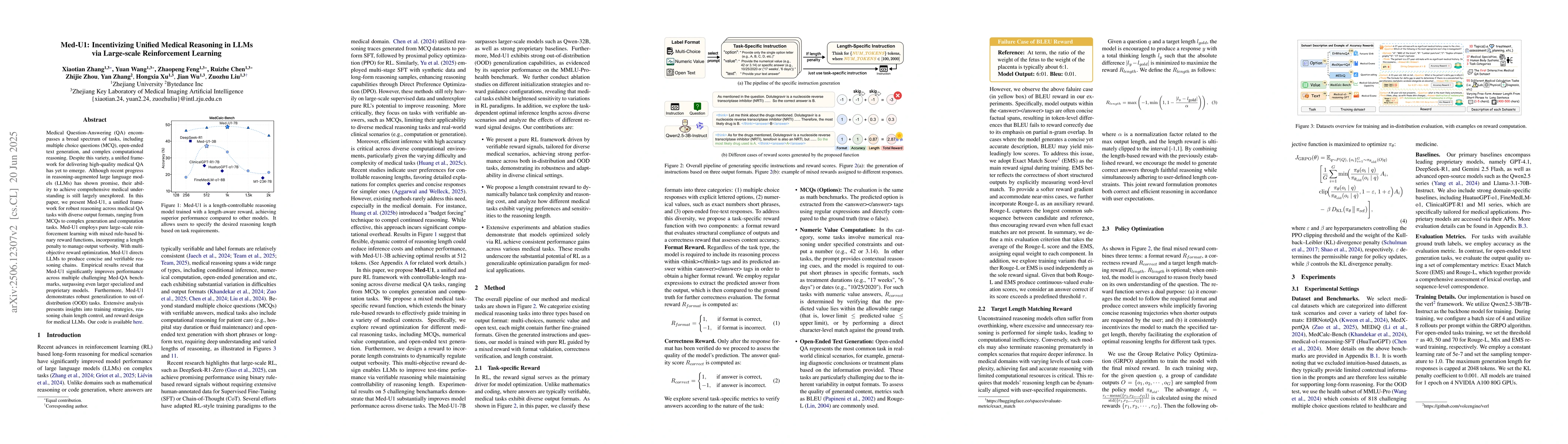 Thumbnail for Med-U1: Incentivizing Unified Medical Reasoning in LLMs via Large-scale
  Reinforcement Learning