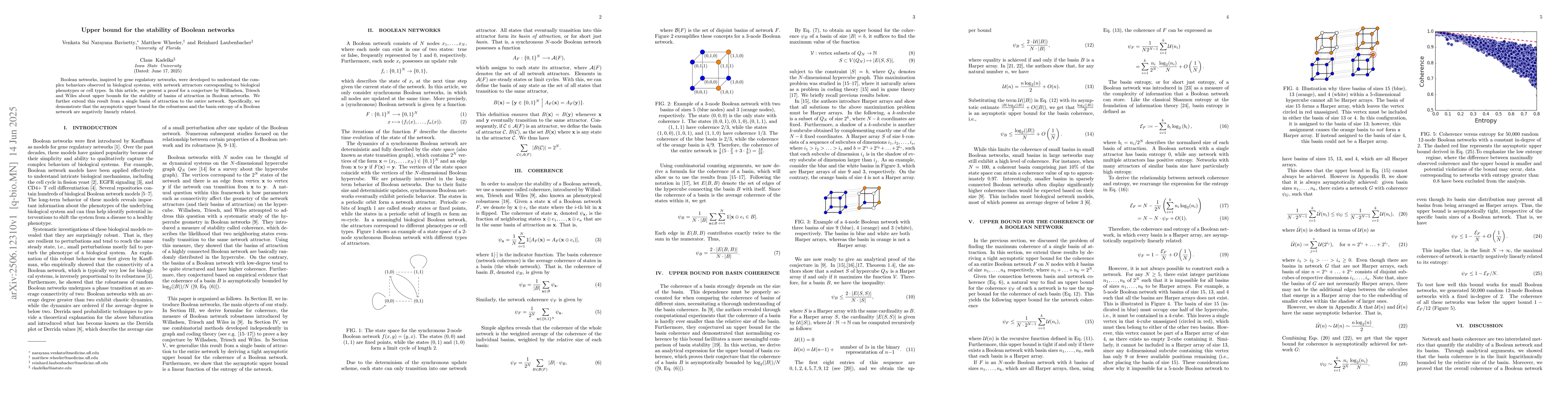 Thumbnail for Upper bound for the stability of Boolean networks