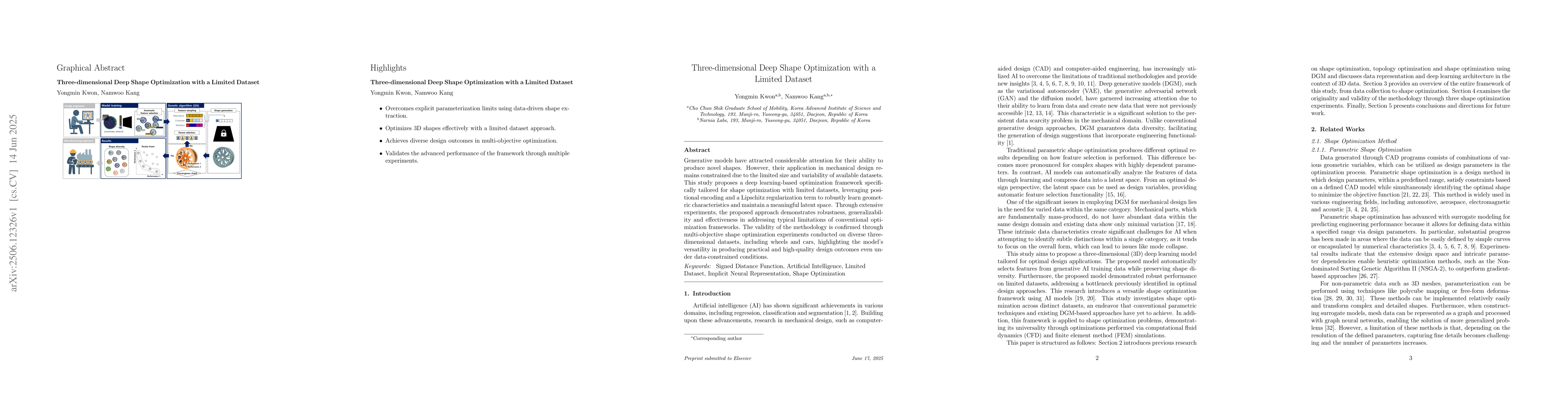Thumbnail for Three-dimensional Deep Shape Optimization with a Limited Dataset