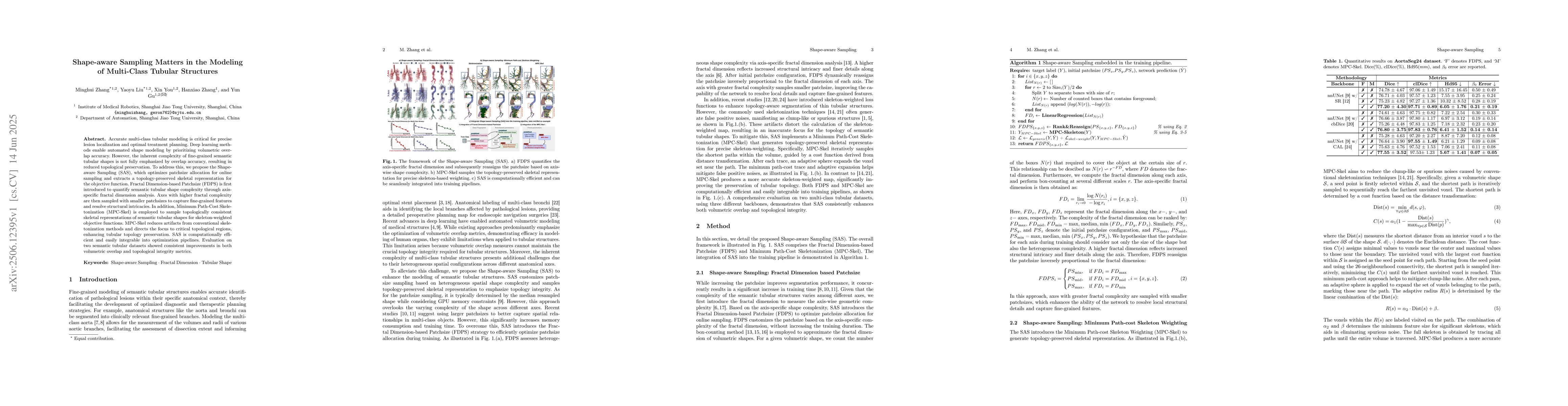 Thumbnail for Shape-aware Sampling Matters in the Modeling of Multi-Class Tubular
  Structures