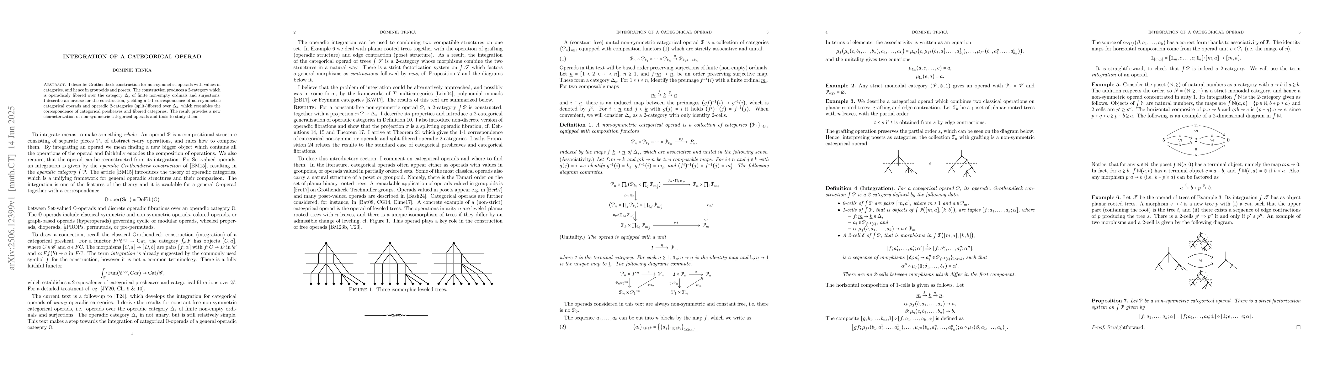 Thumbnail for Integration of a categorical operad