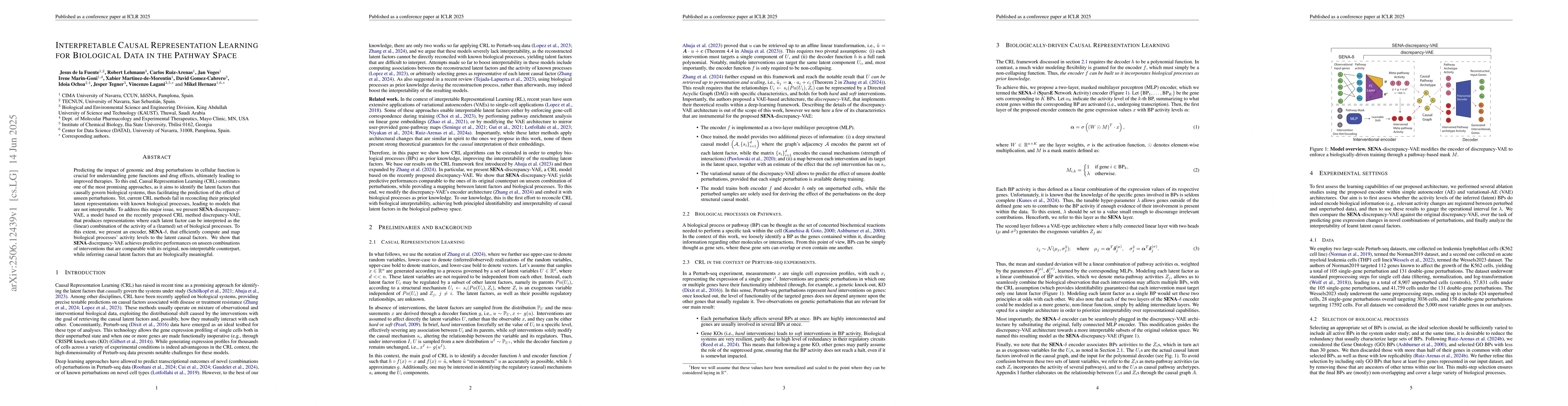 Thumbnail for Interpretable Causal Representation Learning for Biological Data in the
  Pathway Space