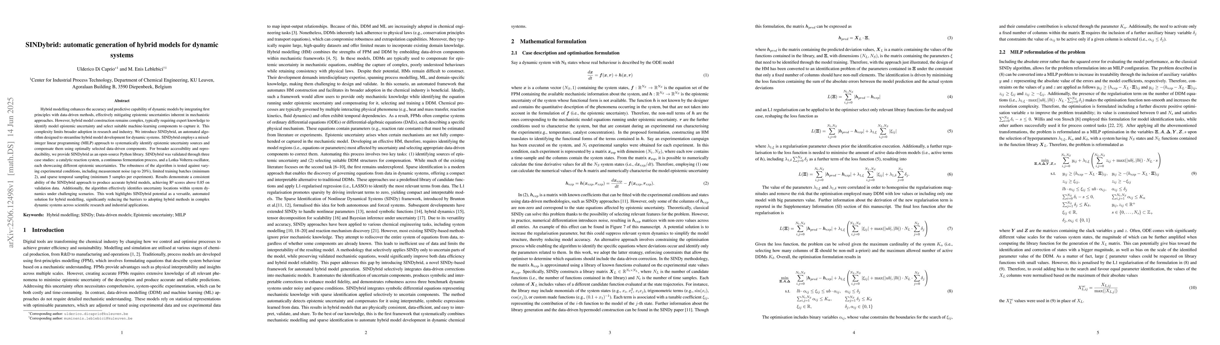 Thumbnail for SINDybrid: automatic generation of hybrid models for dynamic systems