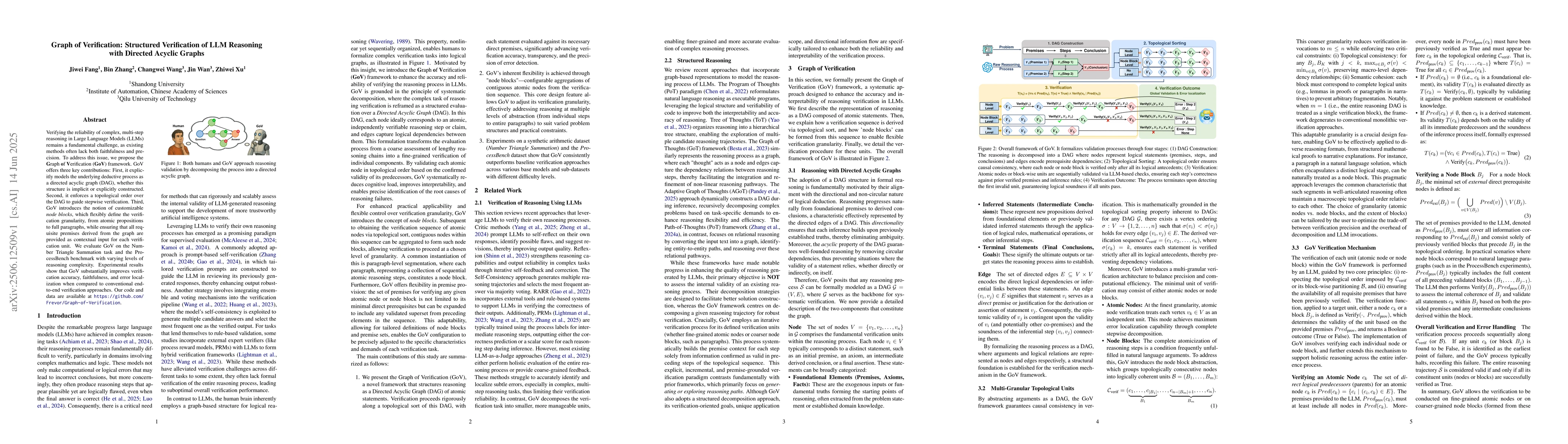 Thumbnail for Graph of Verification: Structured Verification of LLM Reasoning with
  Directed Acyclic Graphs
