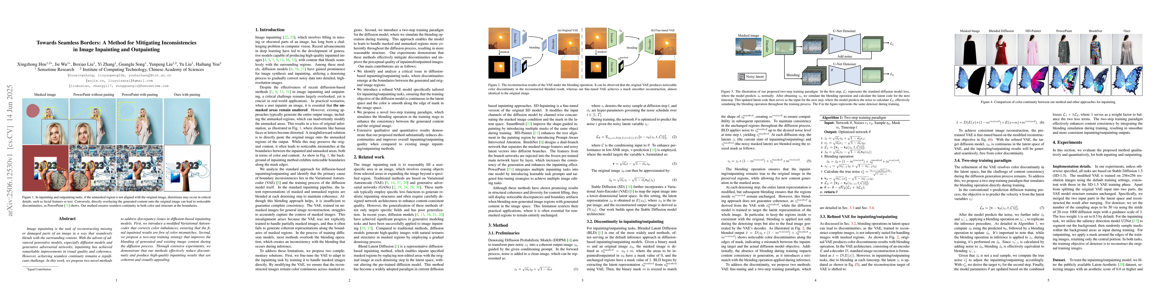 Thumbnail for Towards Seamless Borders: A Method for Mitigating Inconsistencies in
  Image Inpainting and Outpainting