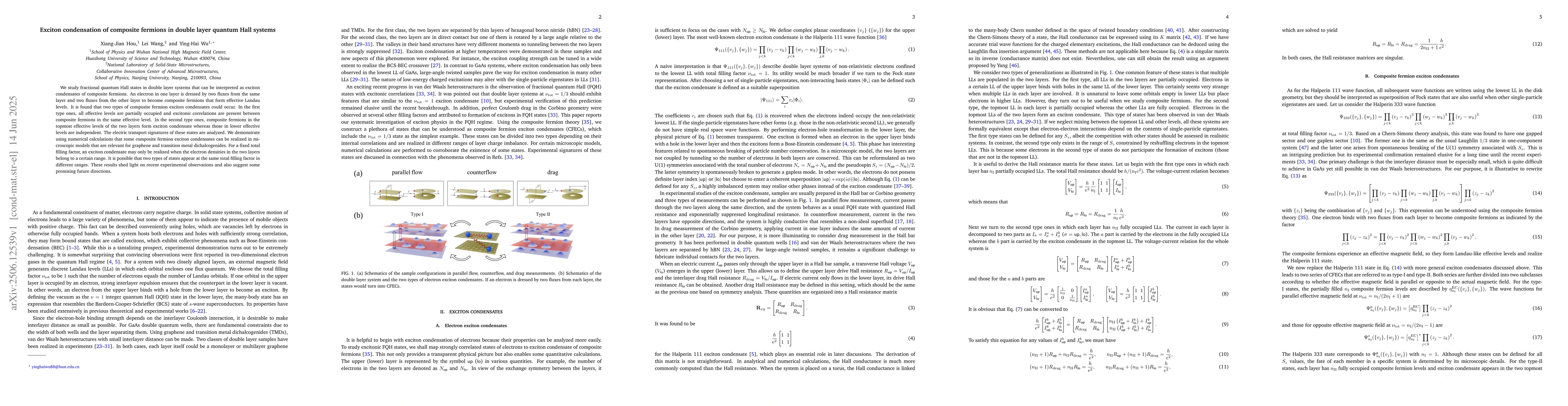 Thumbnail for Exciton condensation of composite fermions in double layer quantum Hall
  systems
