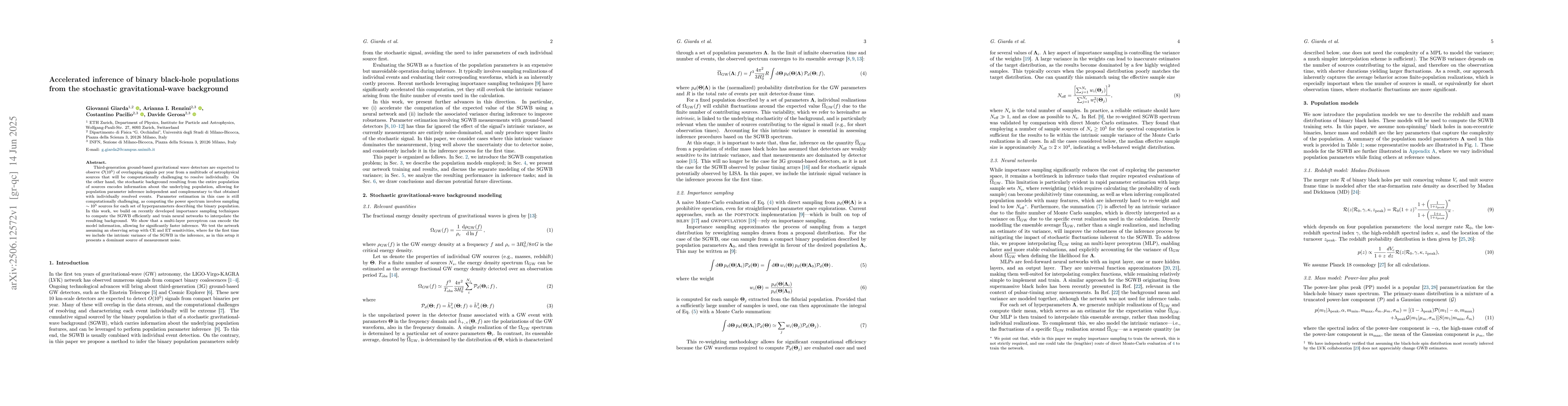 Thumbnail for Accelerated inference of binary black-hole populations from the
  stochastic gravitational-wave background