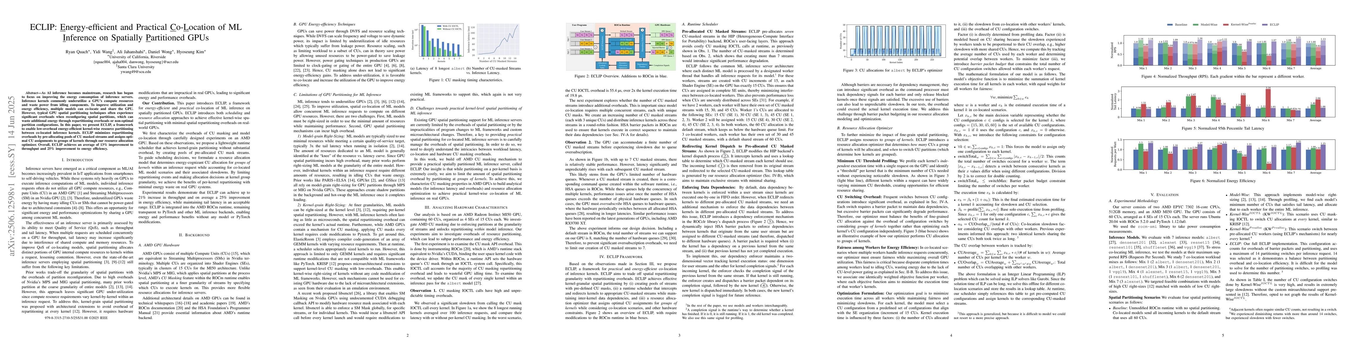 Thumbnail for ECLIP: Energy-efficient and Practical Co-Location of ML Inference on
  Spatially Partitioned GPUs