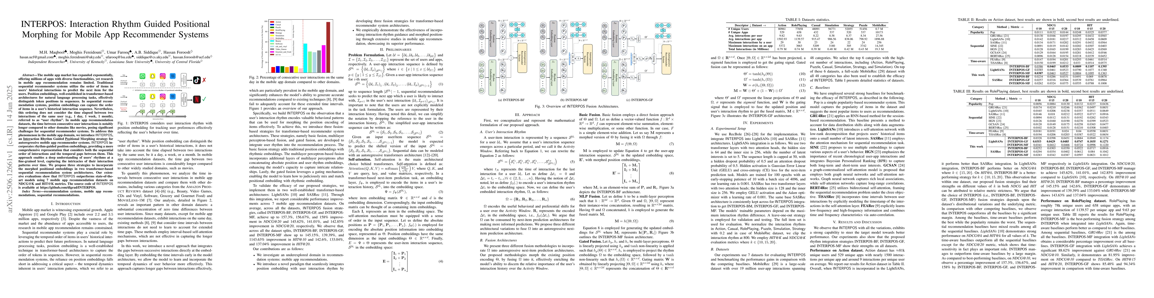 Thumbnail for INTERPOS: Interaction Rhythm Guided Positional Morphing for Mobile App
  Recommender Systems