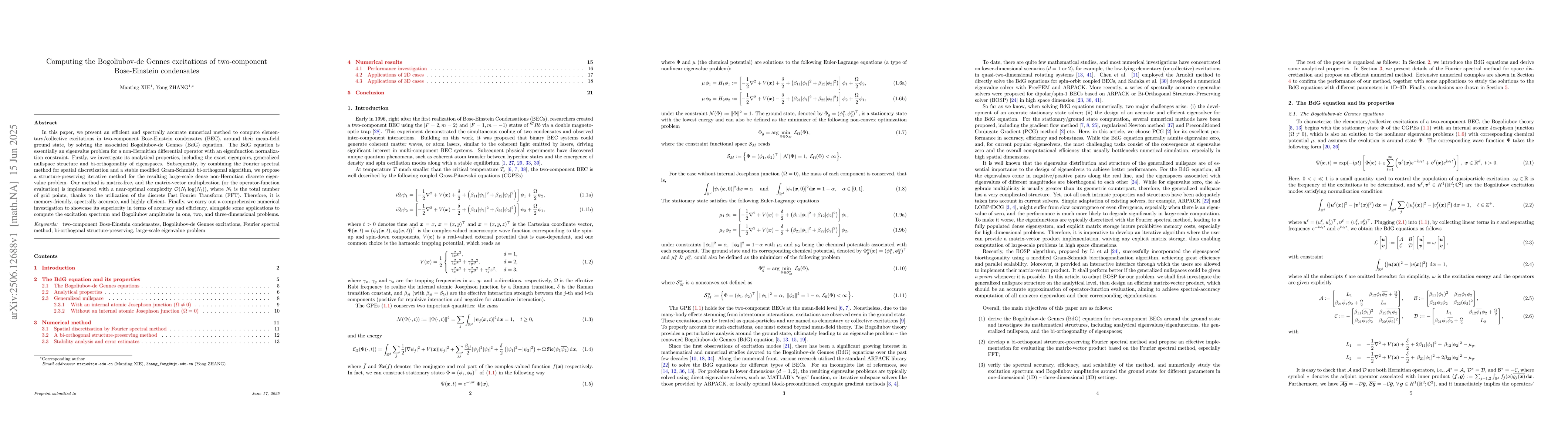 Thumbnail for Computing the Bogoliubov-de Gennes excitations of two-component
  Bose-Einstein condensates
