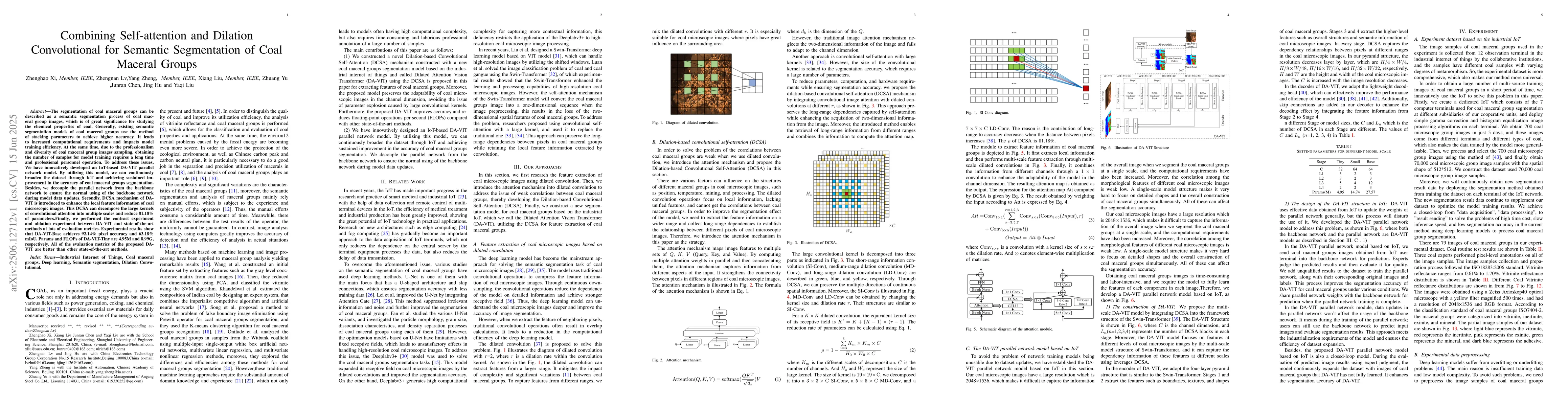Thumbnail for Combining Self-attention and Dilation Convolutional for Semantic
  Segmentation of Coal Maceral Groups