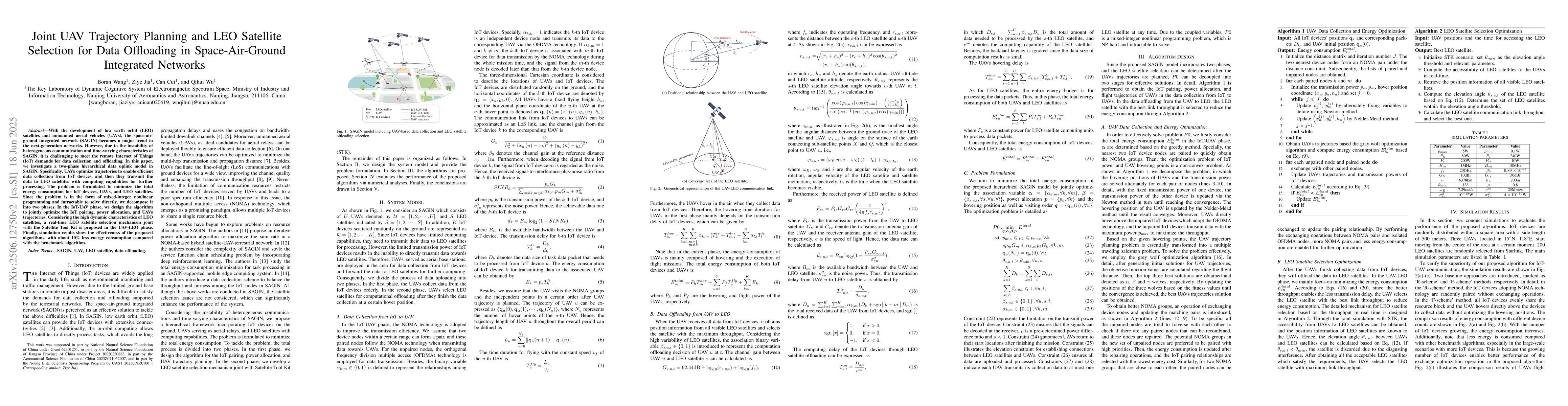 Thumbnail for Joint UAV Trajectory Planning and LEO Satellite Selection for Data
  Offloading in Space-Air-Ground Integrated Networks