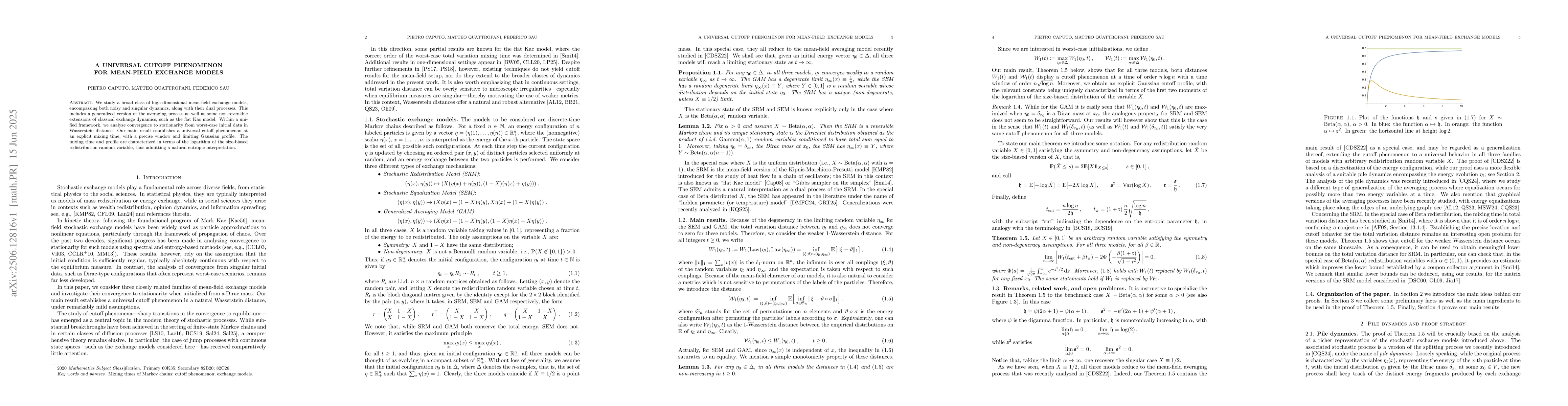 Thumbnail for A universal cutoff phenomenon for mean-field exchange models