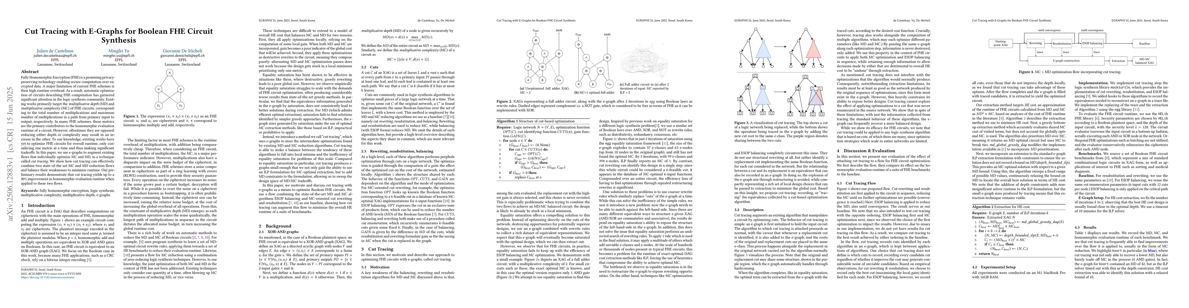Thumbnail for Cut Tracing with E-Graphs for Boolean FHE Circuit Synthesis