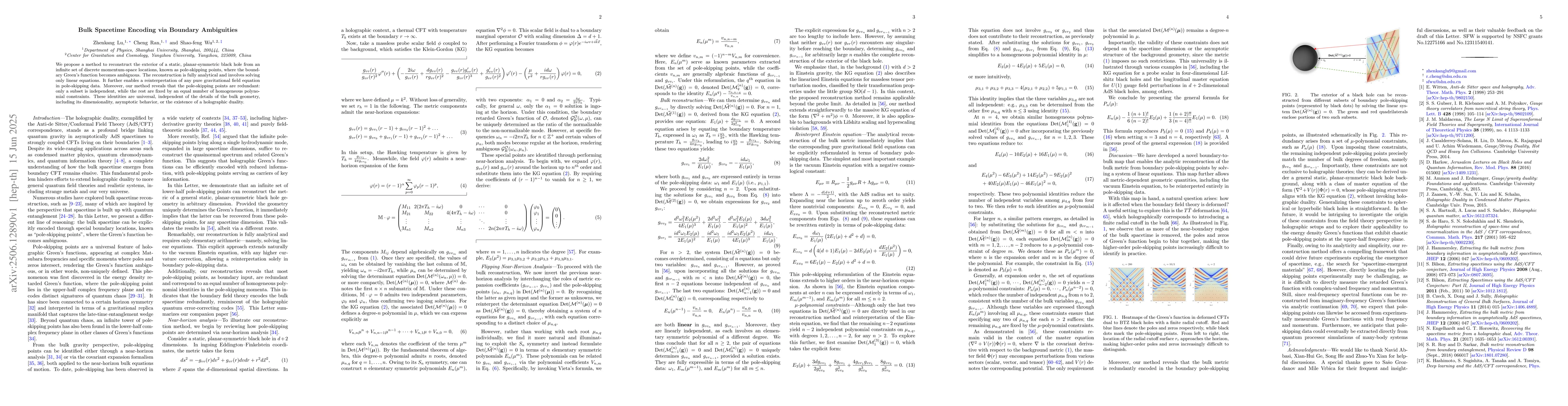 Thumbnail for Bulk Spacetime Encoding via Boundary Ambiguities