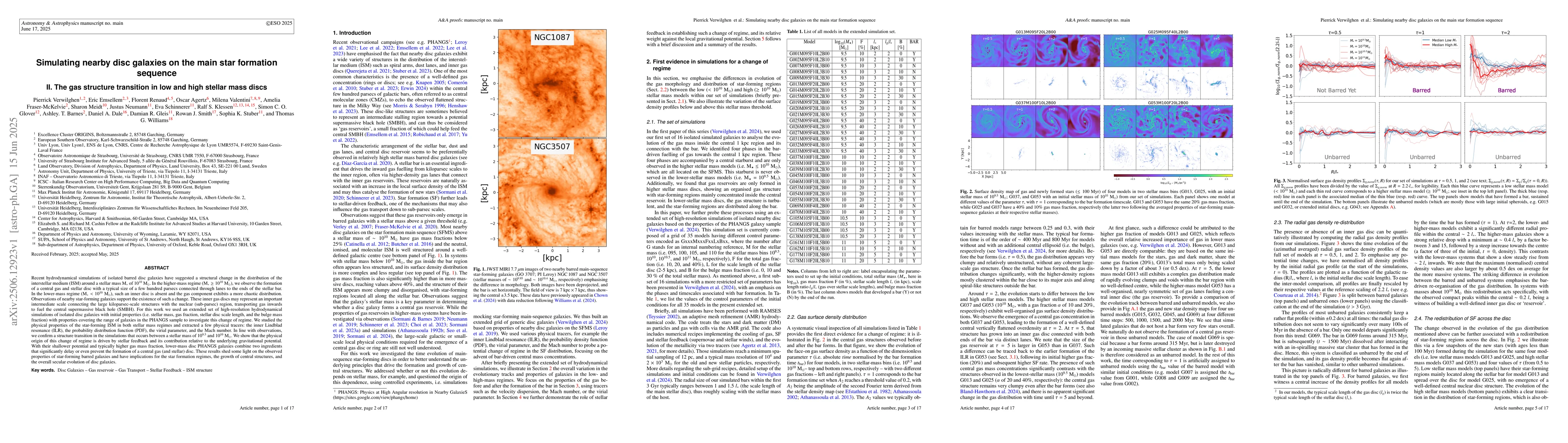 Thumbnail for Simulating nearby disc galaxies on the main star formation sequence II.
  The gas structure transition in low and high stellar mass discs