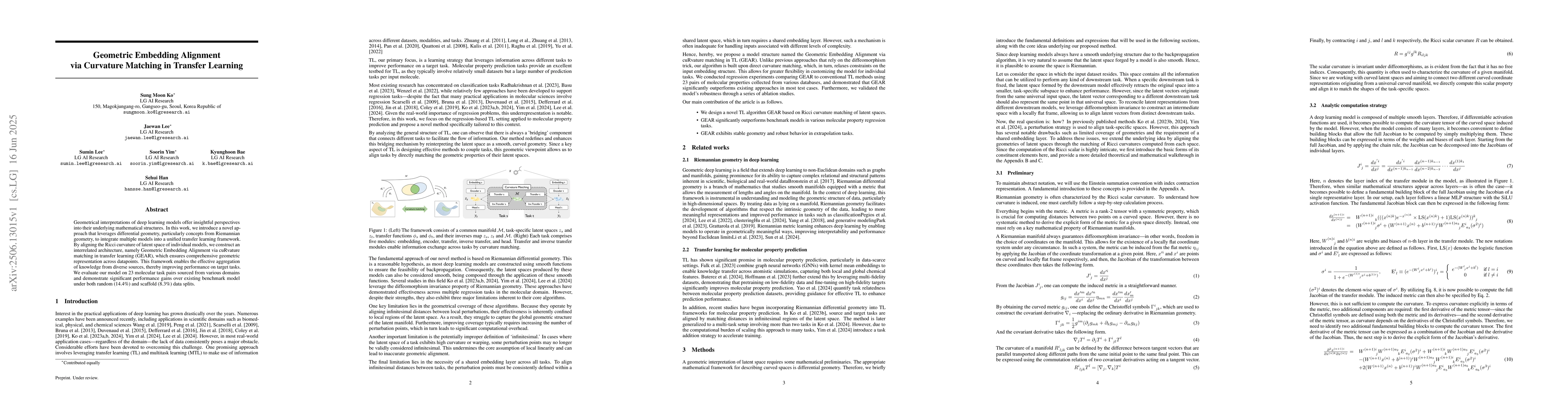Thumbnail for Geometric Embedding Alignment via Curvature Matching in Transfer
  Learning