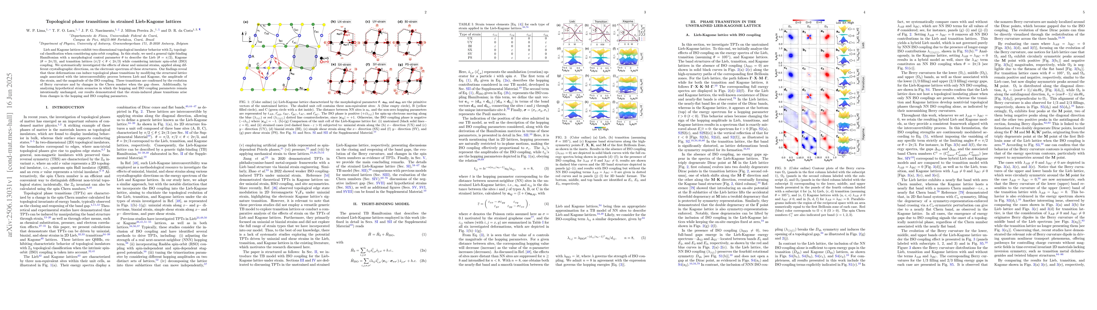 Thumbnail for Topological phase transitions in strained Lieb-Kagome lattices