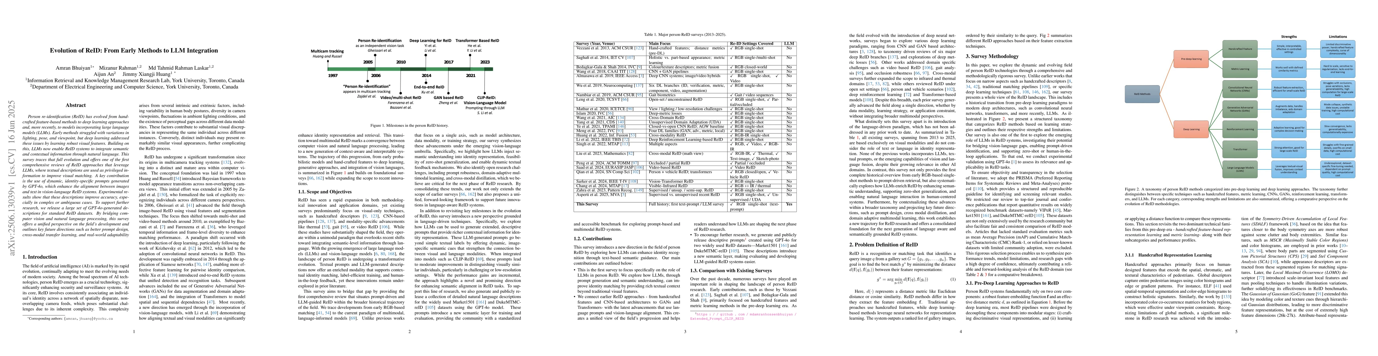Thumbnail for Evolution of ReID: From Early Methods to LLM Integration