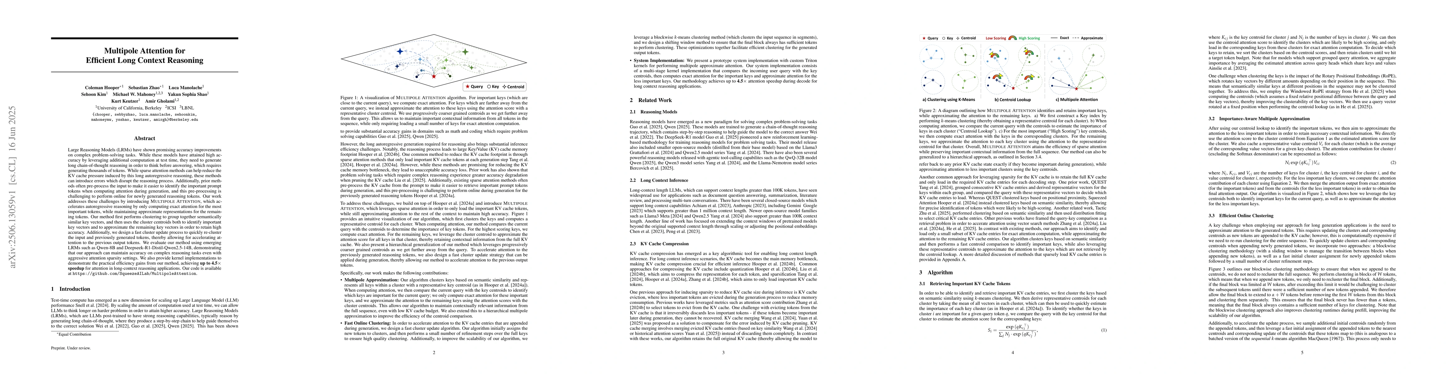 Thumbnail for Multipole Attention for Efficient Long Context Reasoning