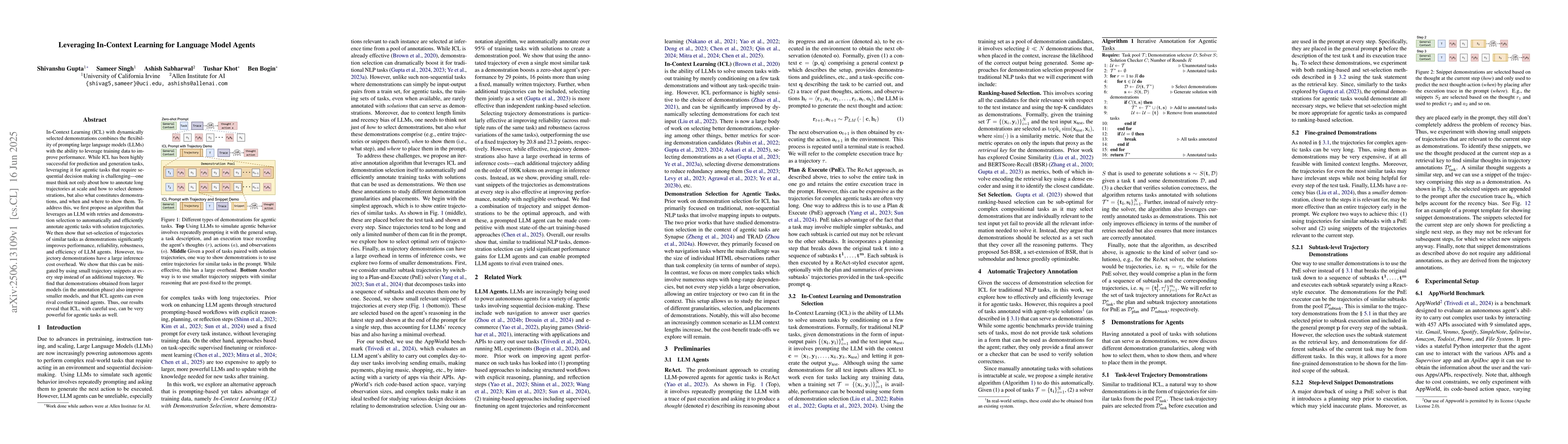 Thumbnail for Leveraging In-Context Learning for Language Model Agents