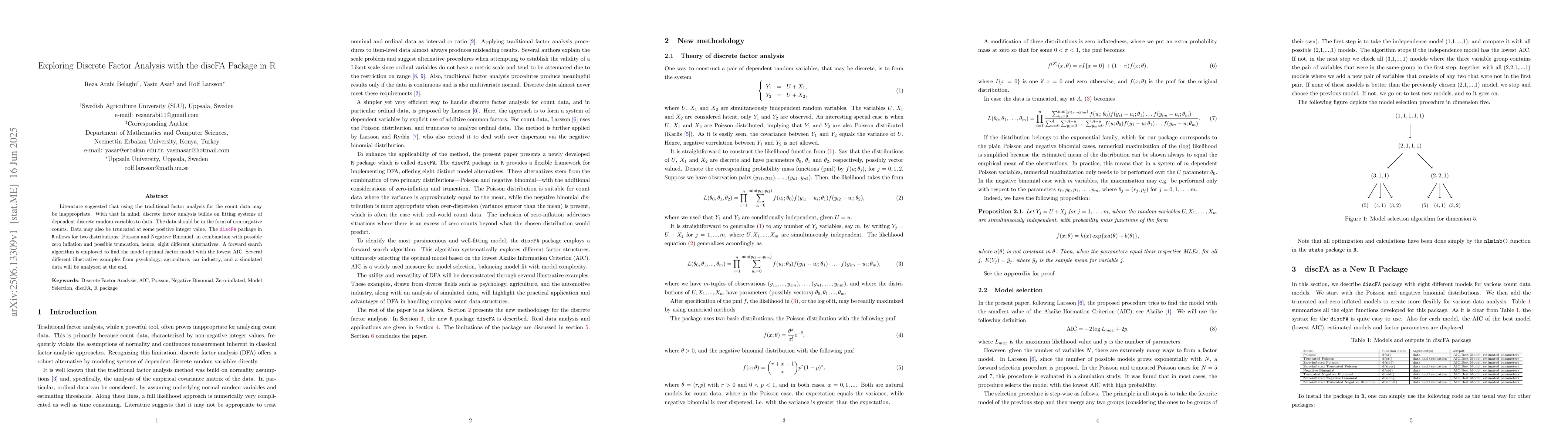 Thumbnail for Exploring Discrete Factor Analysis with the discFA Package in R