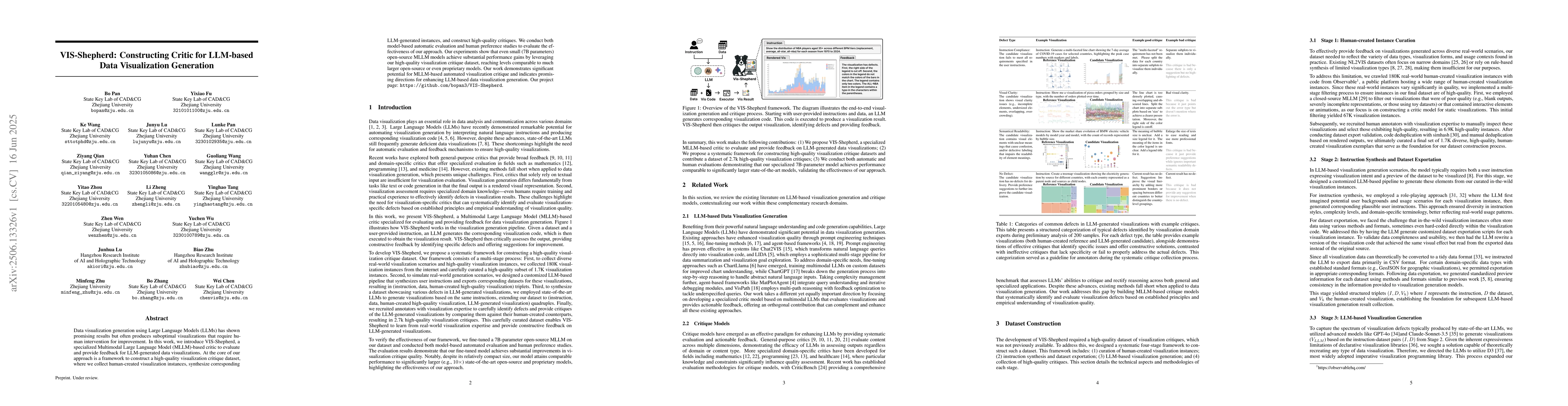 Thumbnail for VIS-Shepherd: Constructing Critic for LLM-based Data Visualization
  Generation