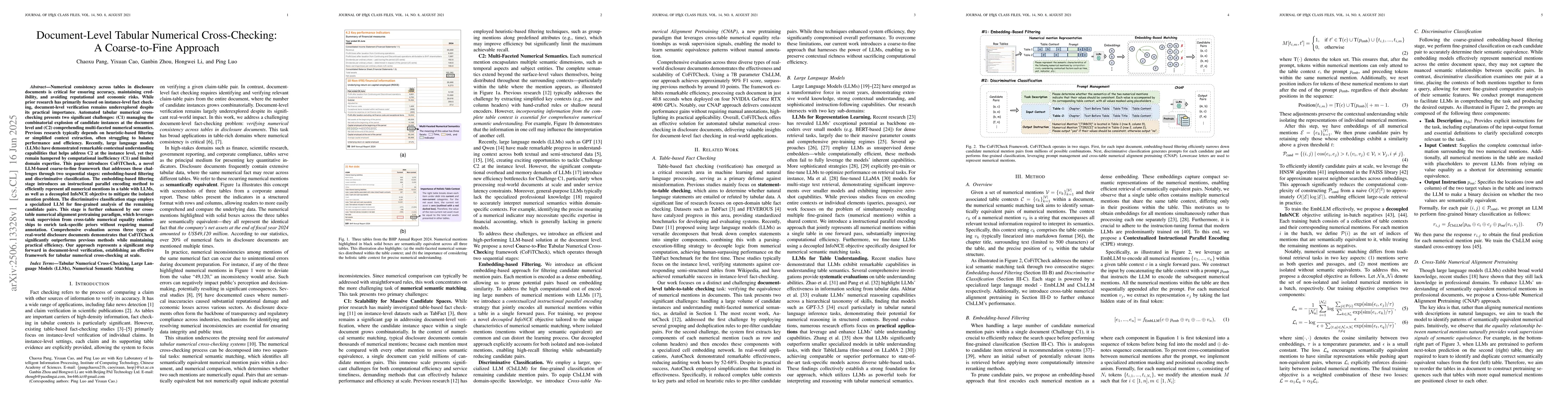 Thumbnail for Document-Level Tabular Numerical Cross-Checking: A Coarse-to-Fine
  Approach