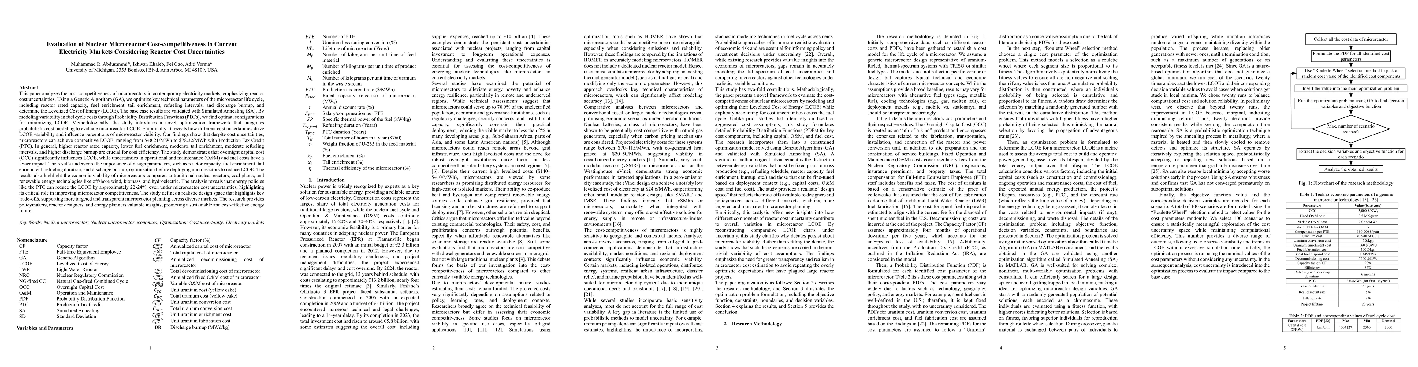 Thumbnail for Evaluation of Nuclear Microreactor Cost-competitiveness in Current
  Electricity Markets Considering Reactor Cost Uncertainties