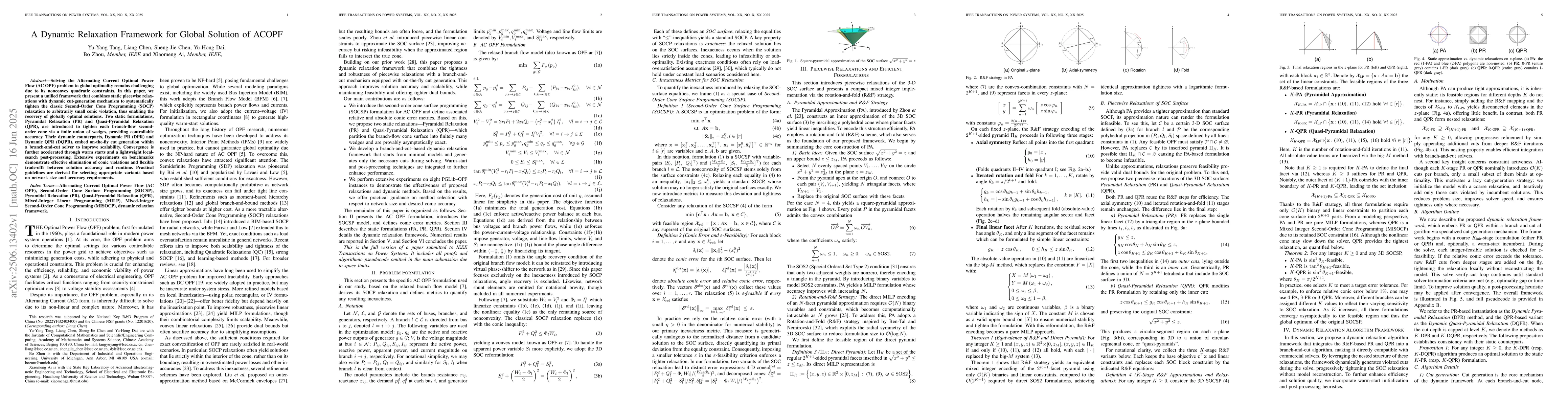 Thumbnail for A Dynamic Relaxation Framework for Global Solution of ACOPF
