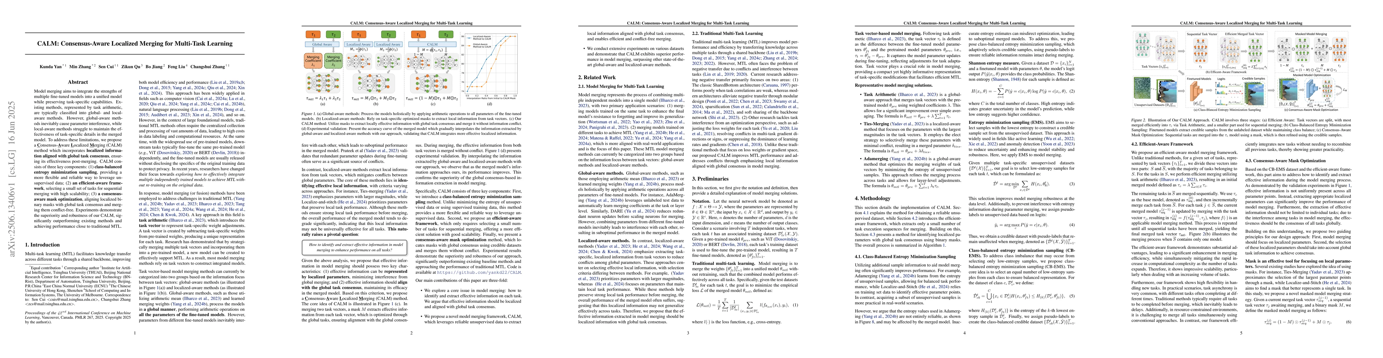 Thumbnail for CALM: Consensus-Aware Localized Merging for Multi-Task Learning
