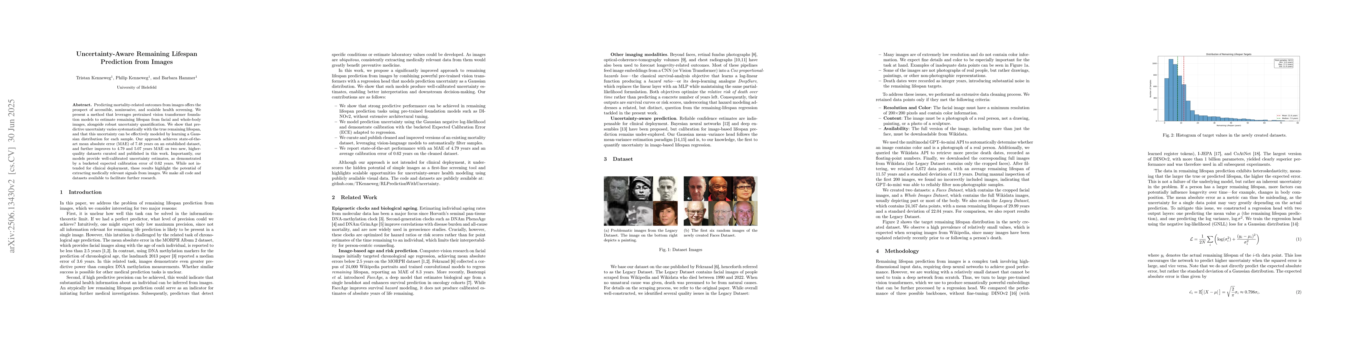 Thumbnail for Uncertainty-Aware Remaining Lifespan Prediction from Images