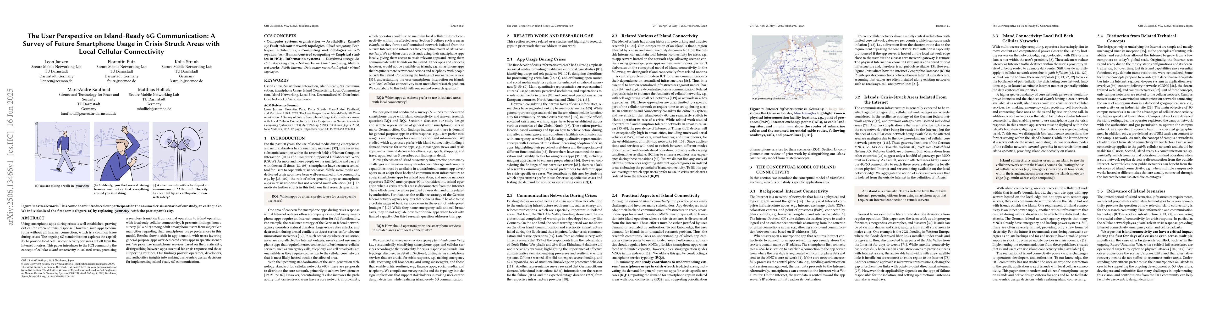 Thumbnail for The User Perspective on Island-Ready 6G Communication: A Survey of
  Future Smartphone Usage in Crisis-Struck Areas with Local Cellular
  Connectivity