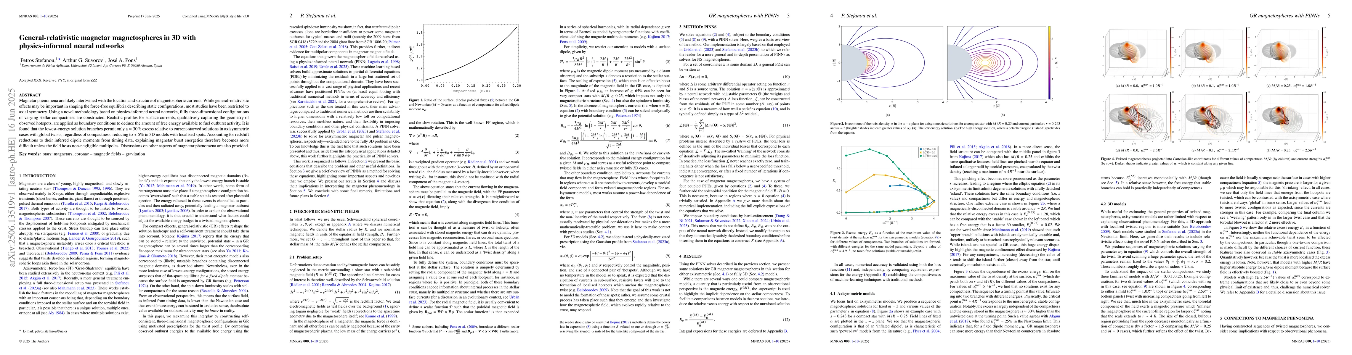 Thumbnail for General-relativistic magnetar magnetospheres in 3D with physics-informed
  neural networks