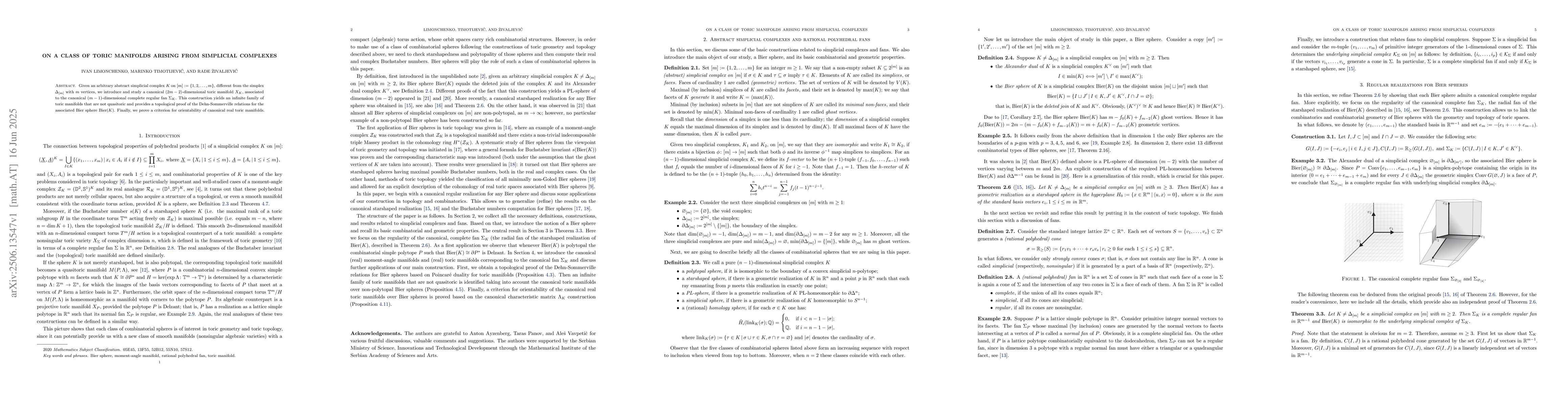 Thumbnail for On a class of toric manifolds arising from simplicial complexes