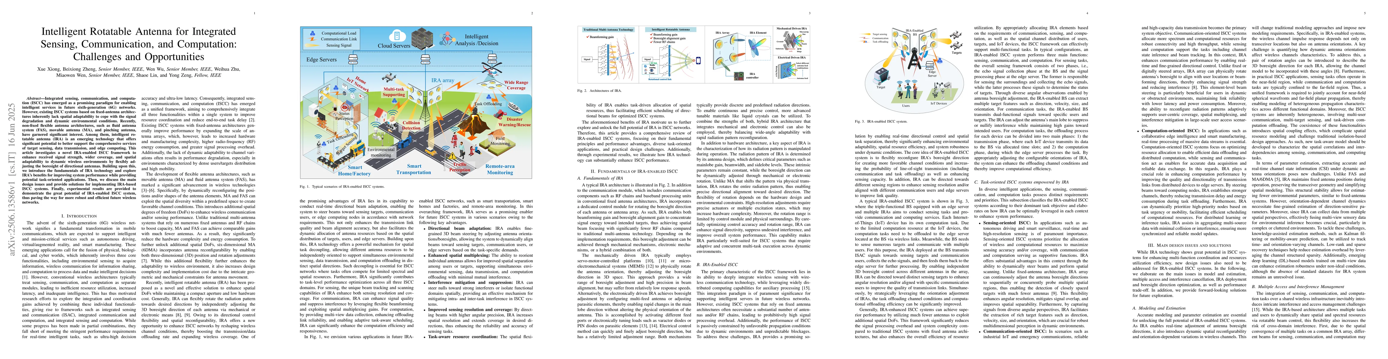 Thumbnail for Intelligent Rotatable Antenna for Integrated Sensing, Communication, and
  Computation: Challenges and Opportunities