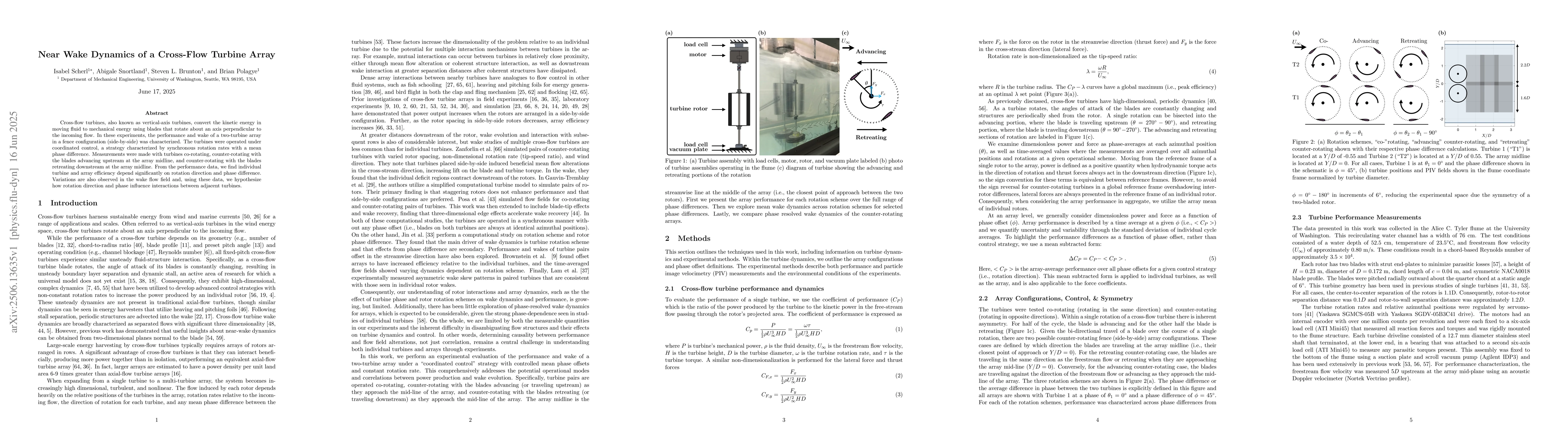 Thumbnail for Near Wake Dynamics of a Cross-Flow Turbine Array