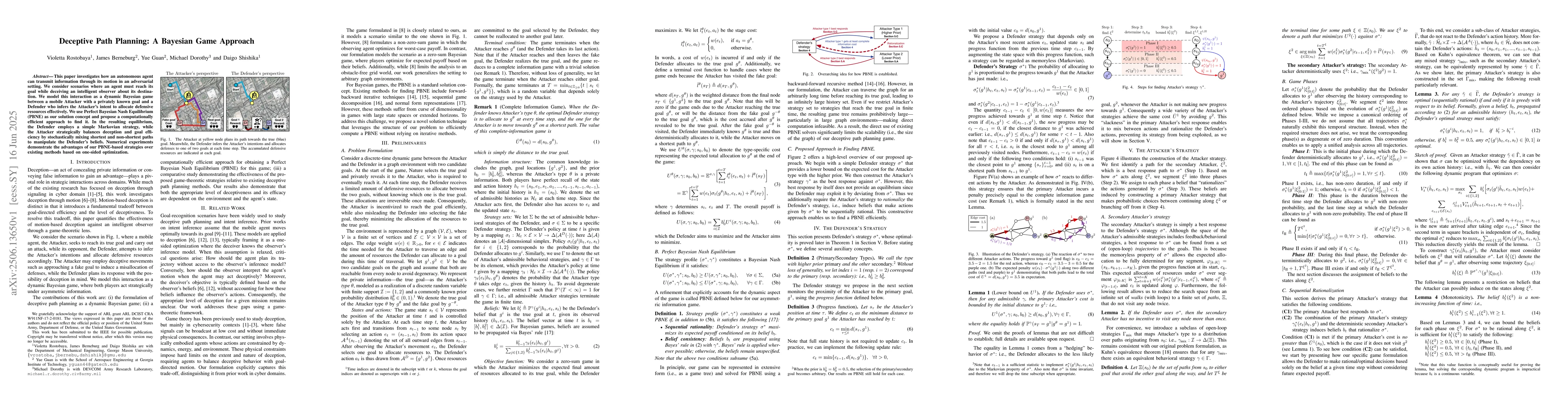 Thumbnail for Deceptive Path Planning: A Bayesian Game Approach