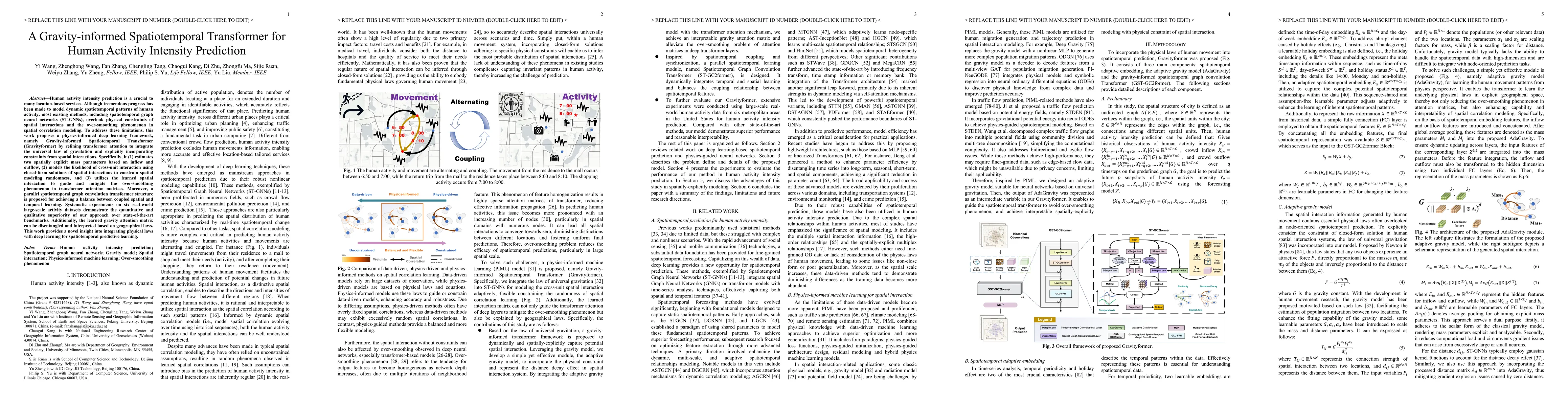 Thumbnail for A Gravity-informed Spatiotemporal Transformer for Human Activity
  Intensity Prediction