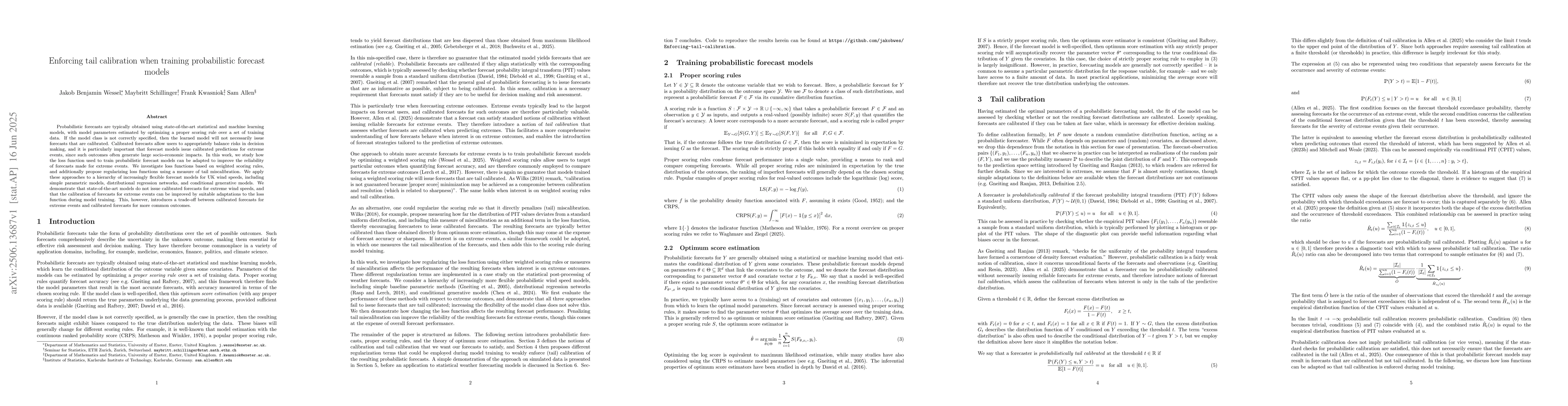Thumbnail for Enforcing tail calibration when training probabilistic forecast models