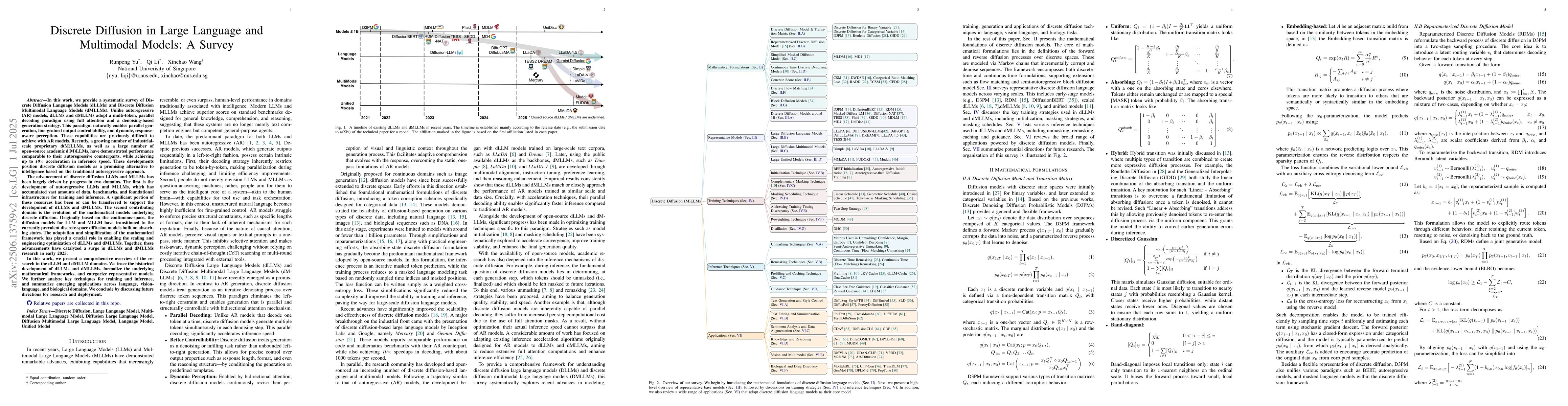 Thumbnail for Discrete Diffusion in Large Language and Multimodal Models: A Survey