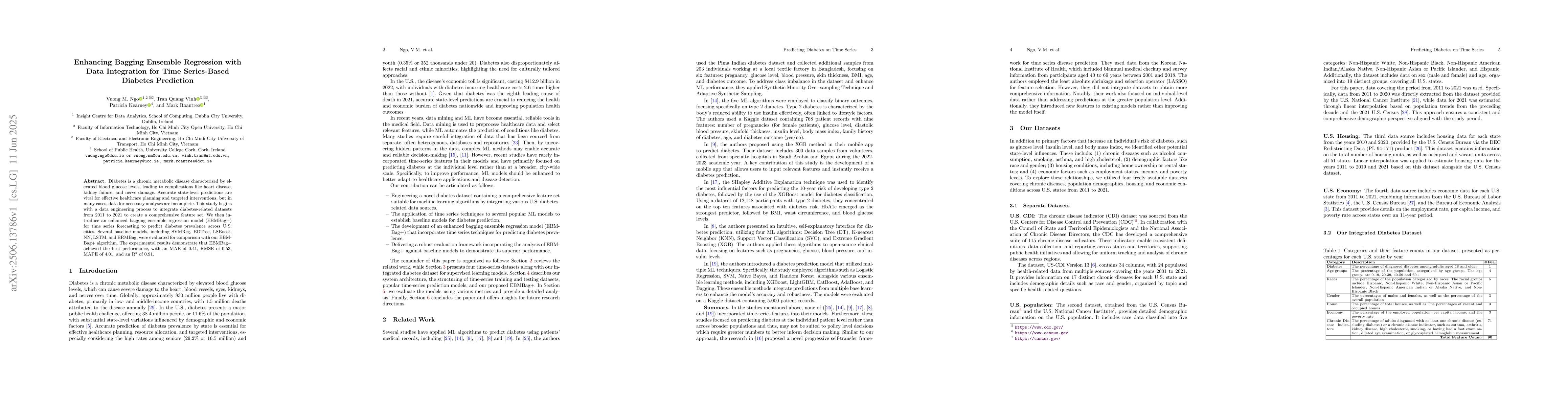 Thumbnail for Enhancing Bagging Ensemble Regression with Data Integration for Time
  Series-Based Diabetes Prediction