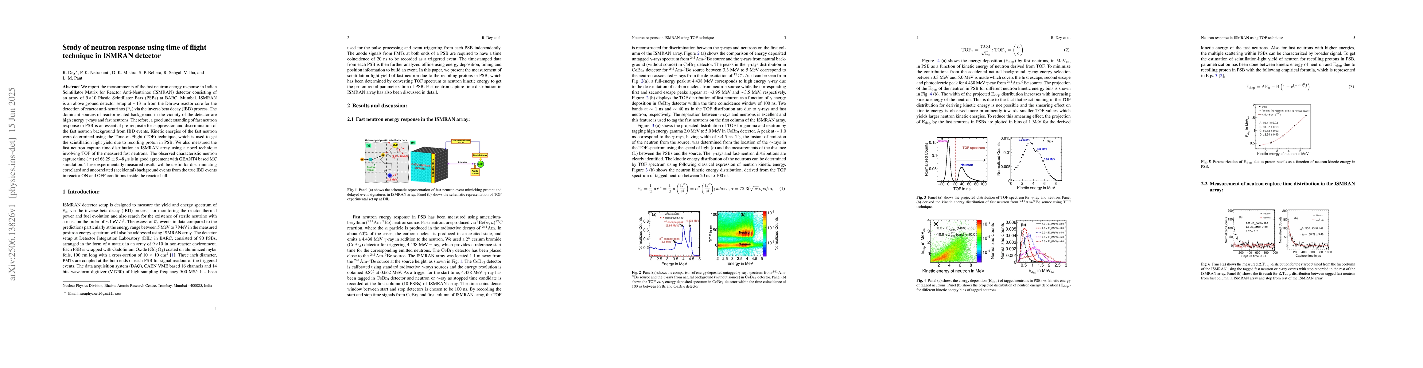 Thumbnail for Study of neutron response using time of flight technique in ISMRAN
  detector