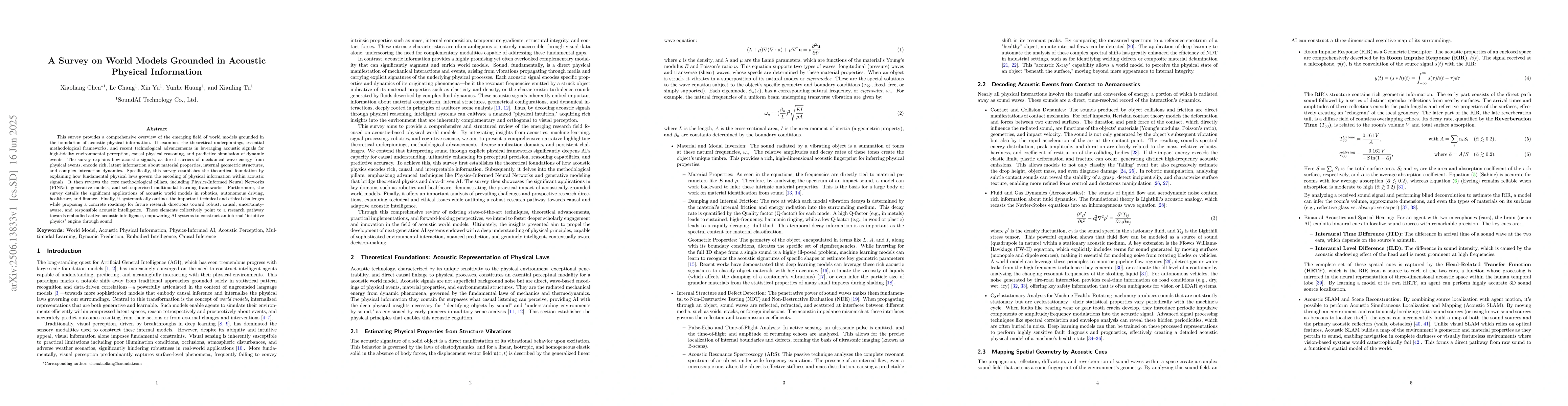Thumbnail for A Survey on World Models Grounded in Acoustic Physical Information