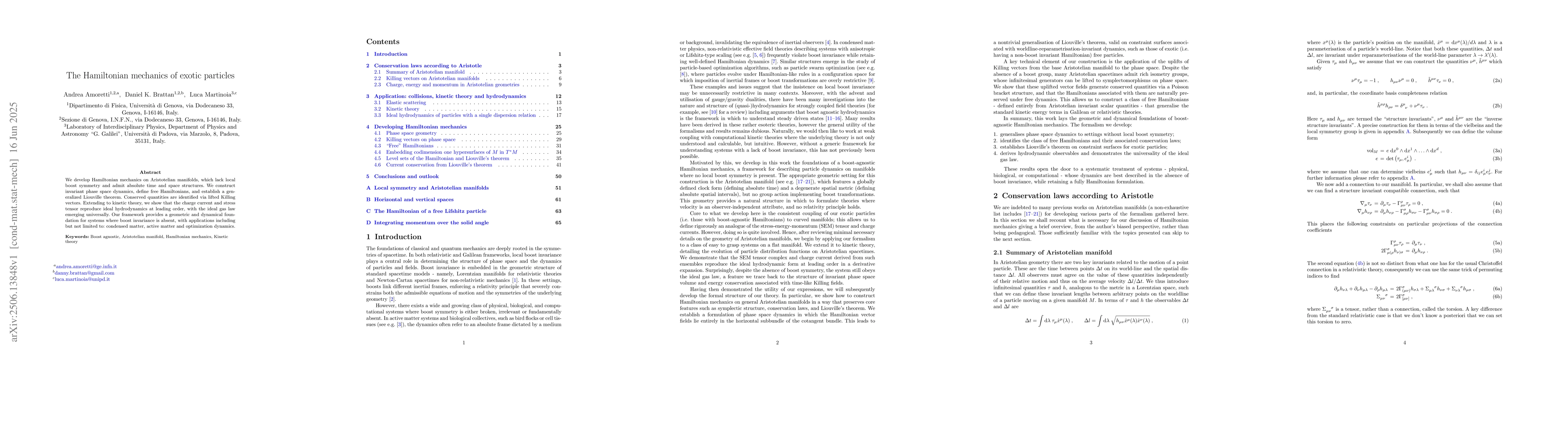 Thumbnail for The Hamiltonian mechanics of exotic particles