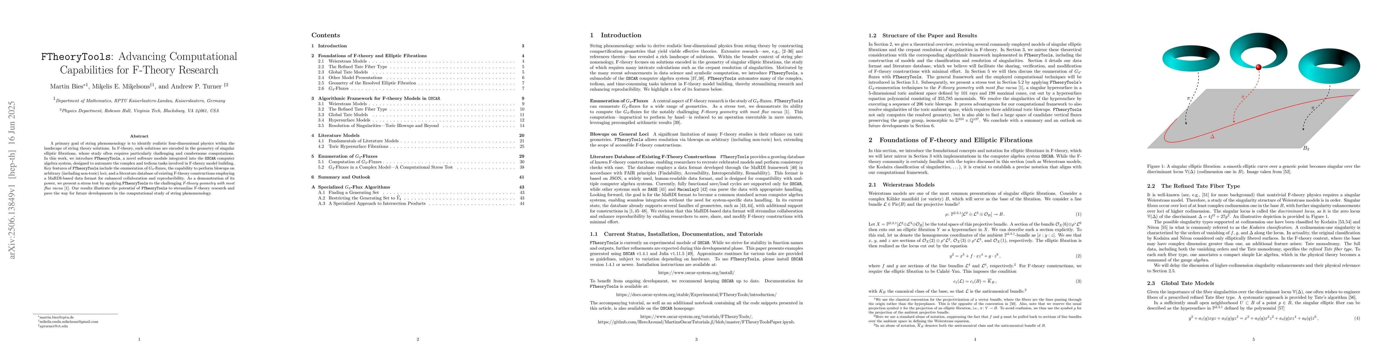 Thumbnail for FTheoryTools: Advancing Computational Capabilities for F-Theory Research