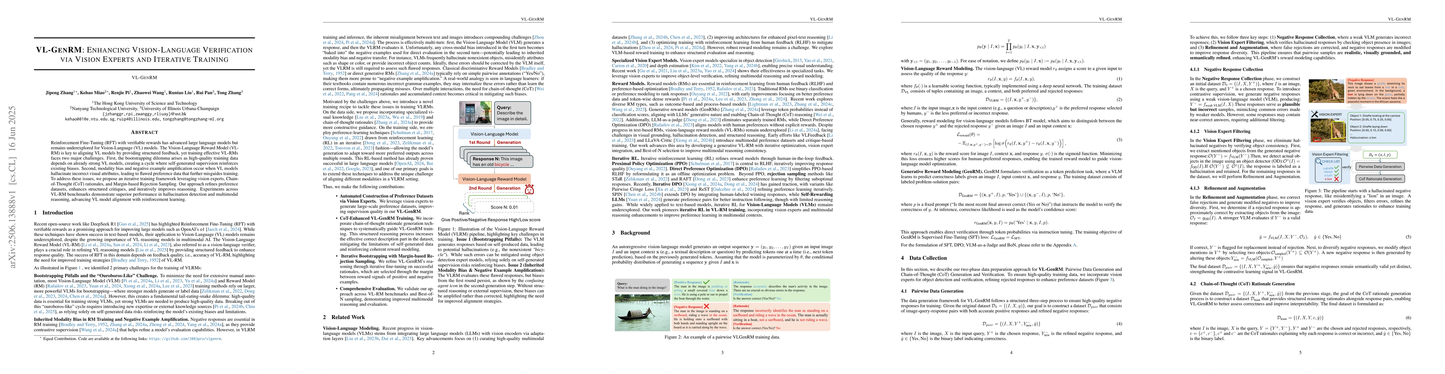 Thumbnail for VL-GenRM: Enhancing Vision-Language Verification via Vision Experts and
  Iterative Training